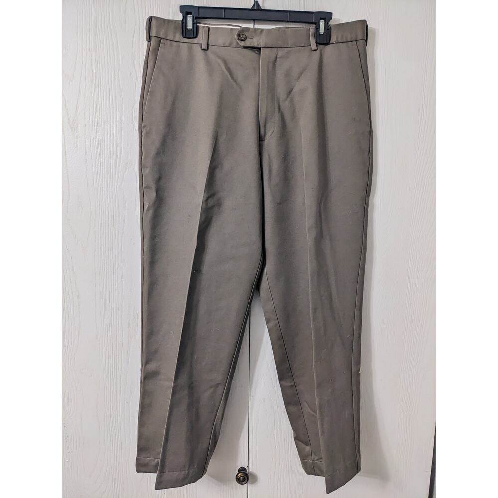 DOCKERS Men's Brown Taupe Button Closer Belt Loop Dress Pant Size 34 - Picture 1 of 4